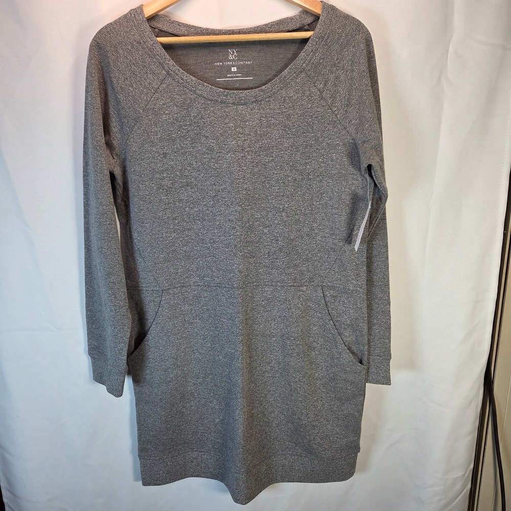 New York & Co Lightweight Sweatshirt Dress Small Minimalโ Casual Comfy NWT
